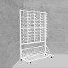 108X45X175CM – 40 Pockets, basket and wire bottom shelf