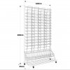 108x45x200cm 56 Pockets basket and wire bottom shelf